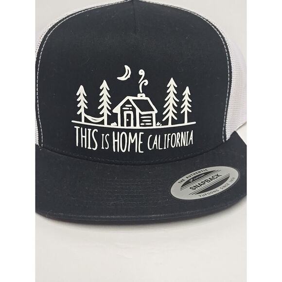 This Is Home California Trucker / Snapback Hat Unisex - Black - Picture 2 of 7